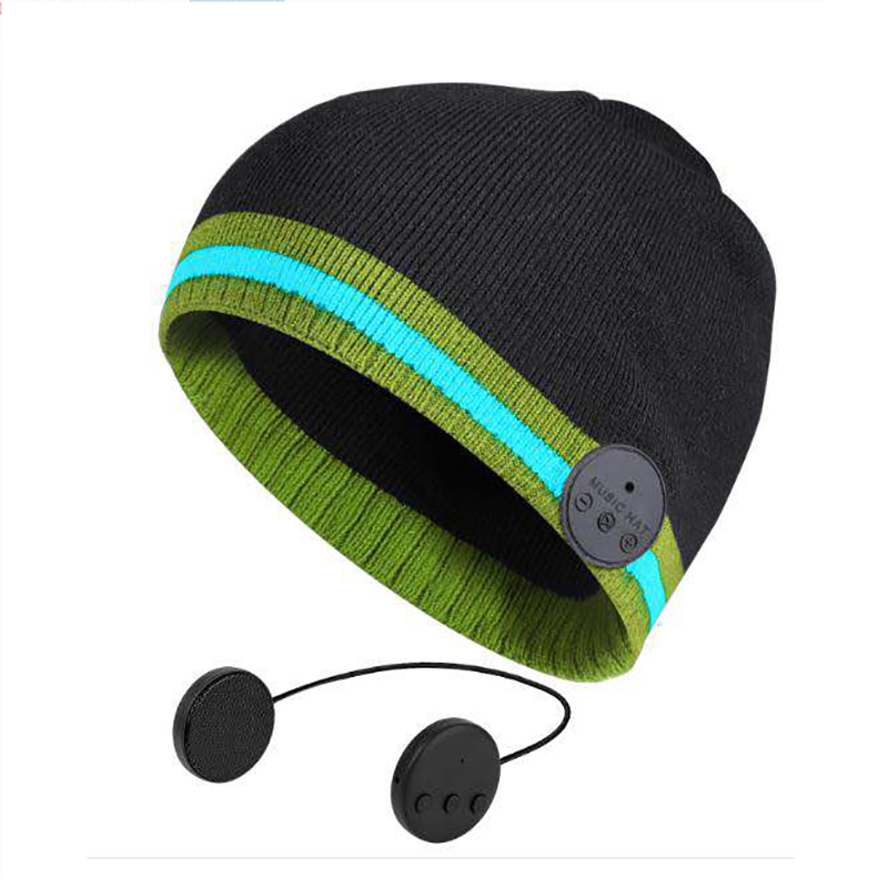 藍(lán)牙耳機(jī)針織帽訂做-針織帽定制廠家