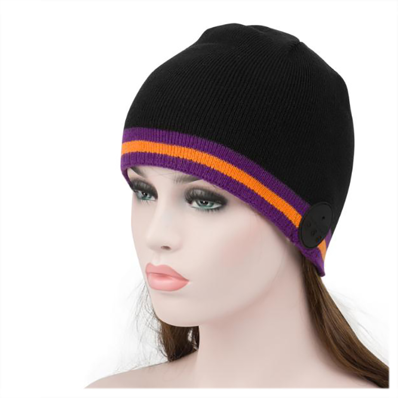 藍牙耳機針織帽訂做-針織帽定制廠家