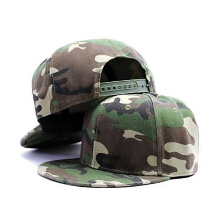 軍迷迷彩平沿帽定制