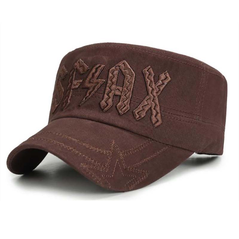 訂做潮流平頂軍帽-平頂軍帽生產廠家