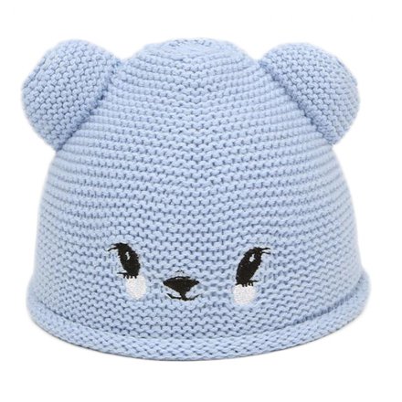 繡花卡通定型針織帽定制