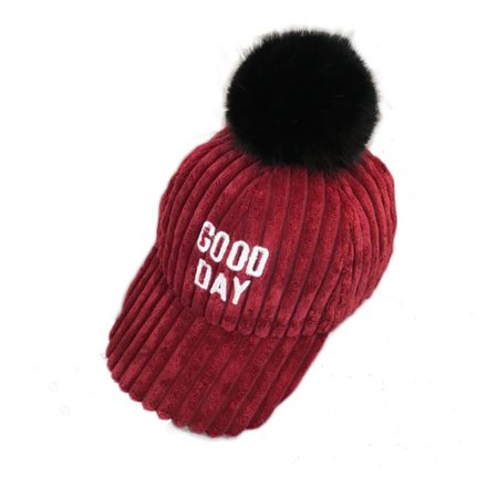 燈芯絨字母刺繡棒球帽定制