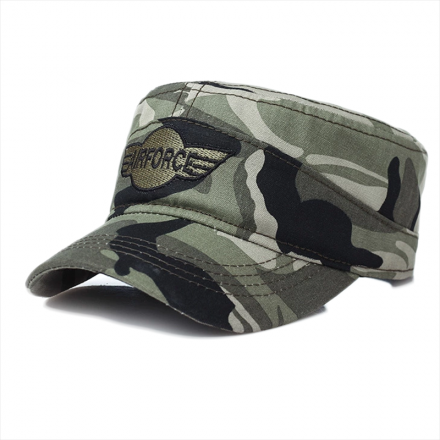 純棉迷彩洗水軍帽定制